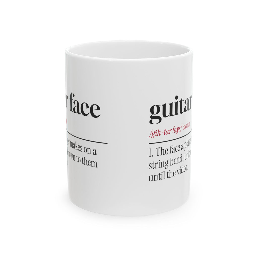 Funny Guitar Player Coffee Mug Guitar Face Definition
