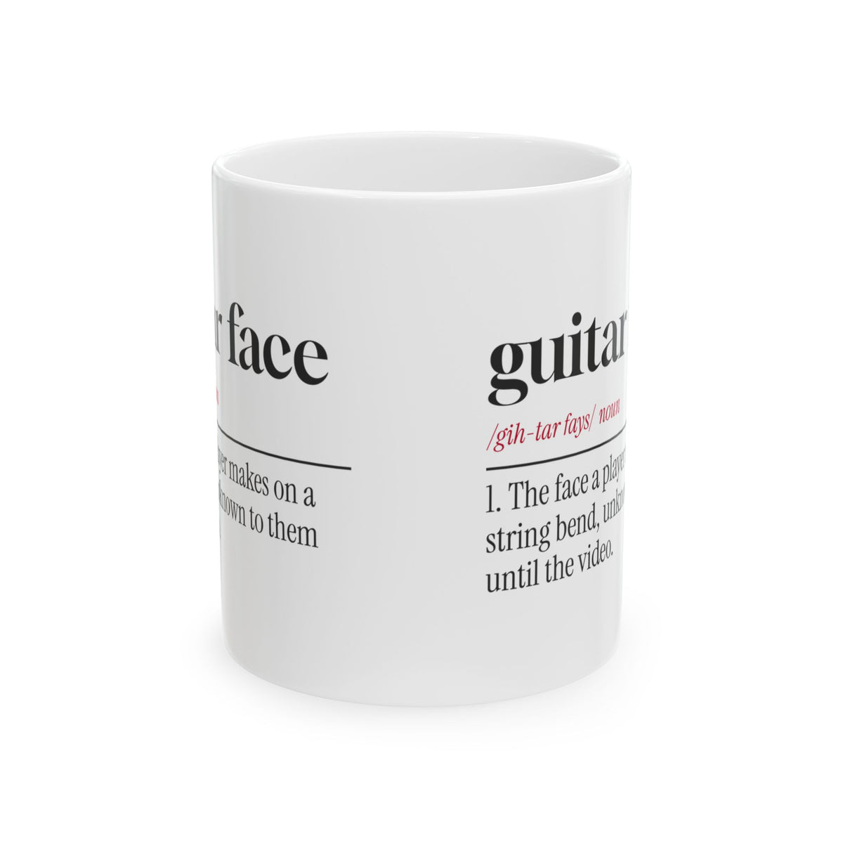 Funny Guitar Player Coffee Mug Guitar Face Definition