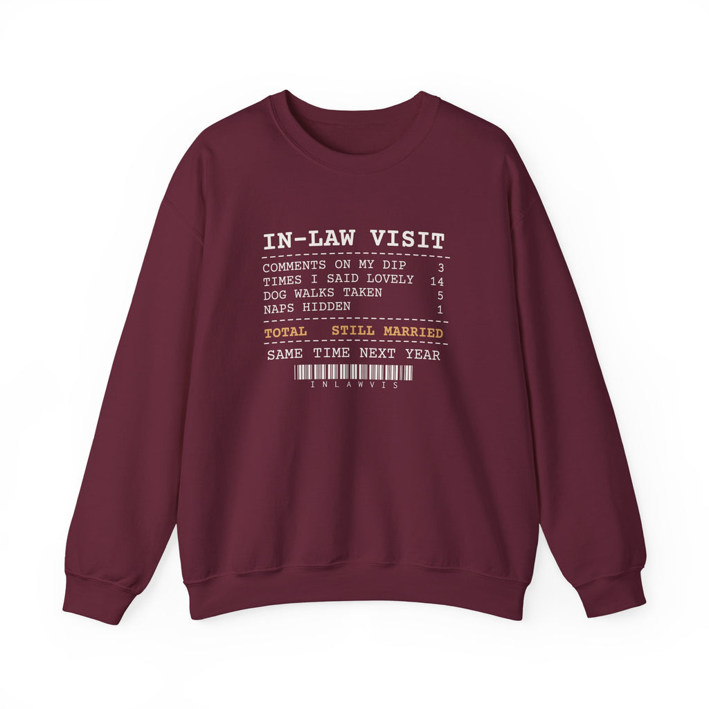 Funny Christmas In-Laws Sweatshirt Times I Said Lovely 14 Receipt