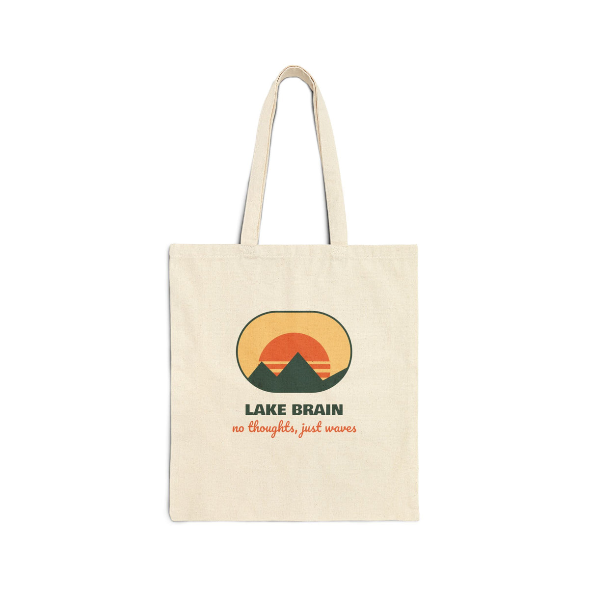 Lake Brain Tote Bag No Thoughts Just Waves