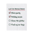 Funny Teacher Christmas Throw Blanket Clean The Glitter Checklist