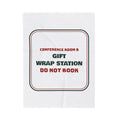 Funny Christmas Coworker Throw Blanket Gift Wrap Station Do Not Book Room B
