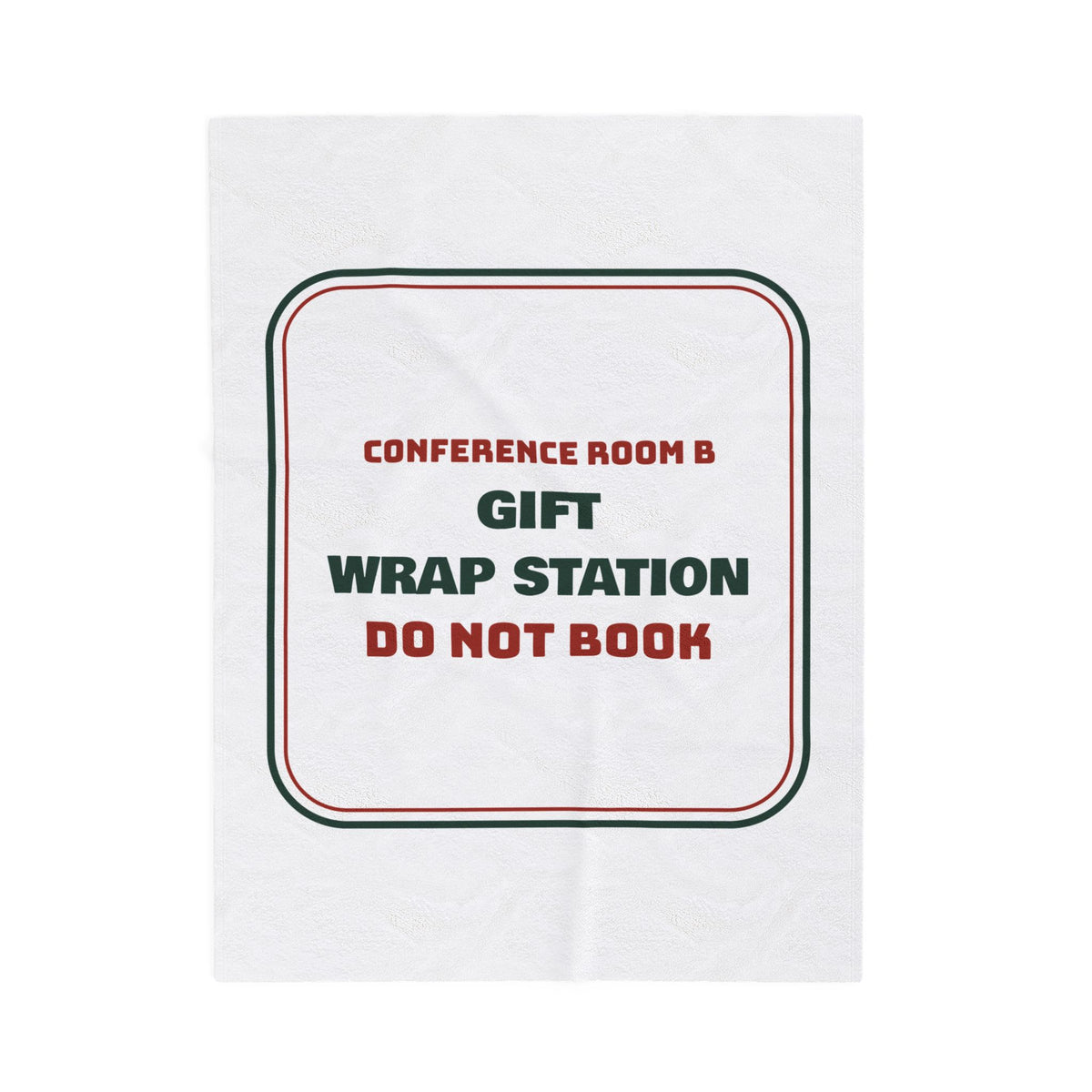 Funny Christmas Coworker Throw Blanket Gift Wrap Station Do Not Book Room B