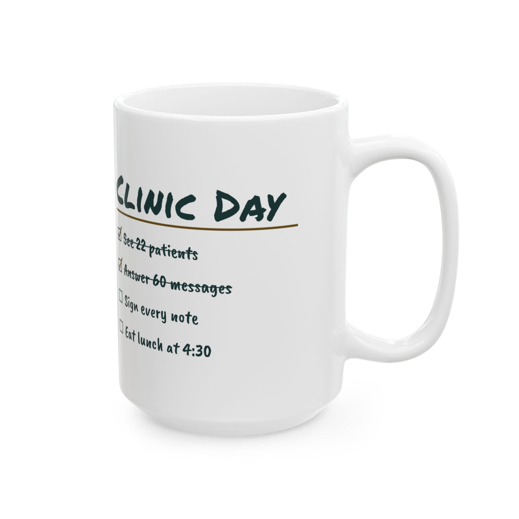 Funny Nurse Practitioner Coffee Mug Clinic Day Checklist For NPs