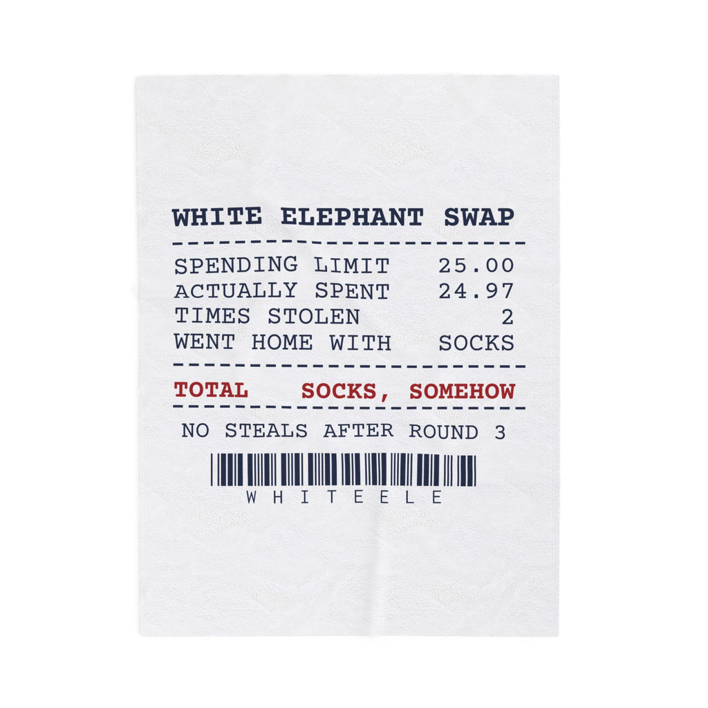 Funny White Elephant Throw Blanket Spent 24.97 Went Home With Socks