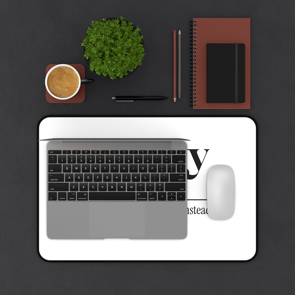 Funny Desk Mat Synergy Definition Large Office Desk Pad for Coworkers