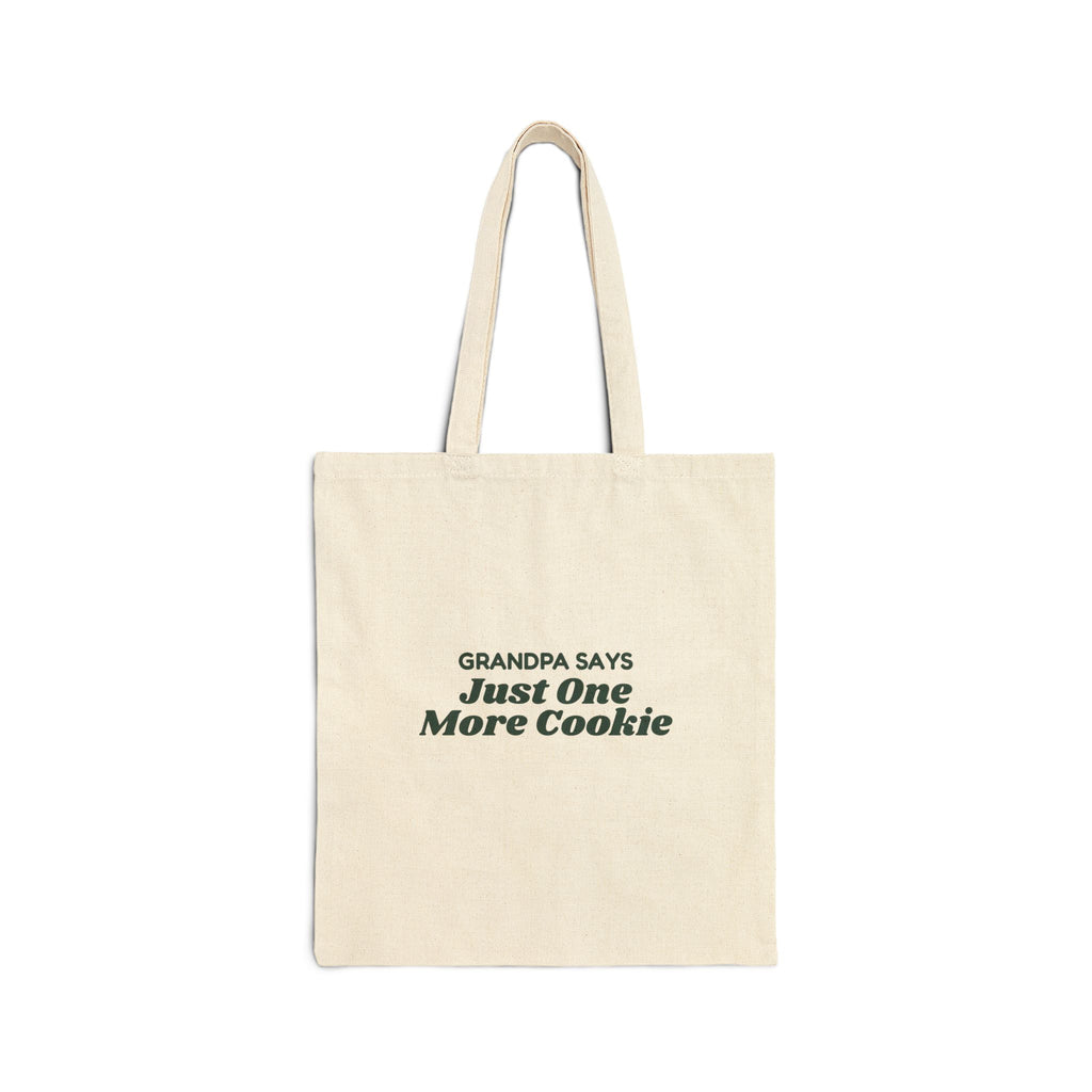 Funny Christmas Grandpa Tote Bag Grandpa Says Just One More Cookie