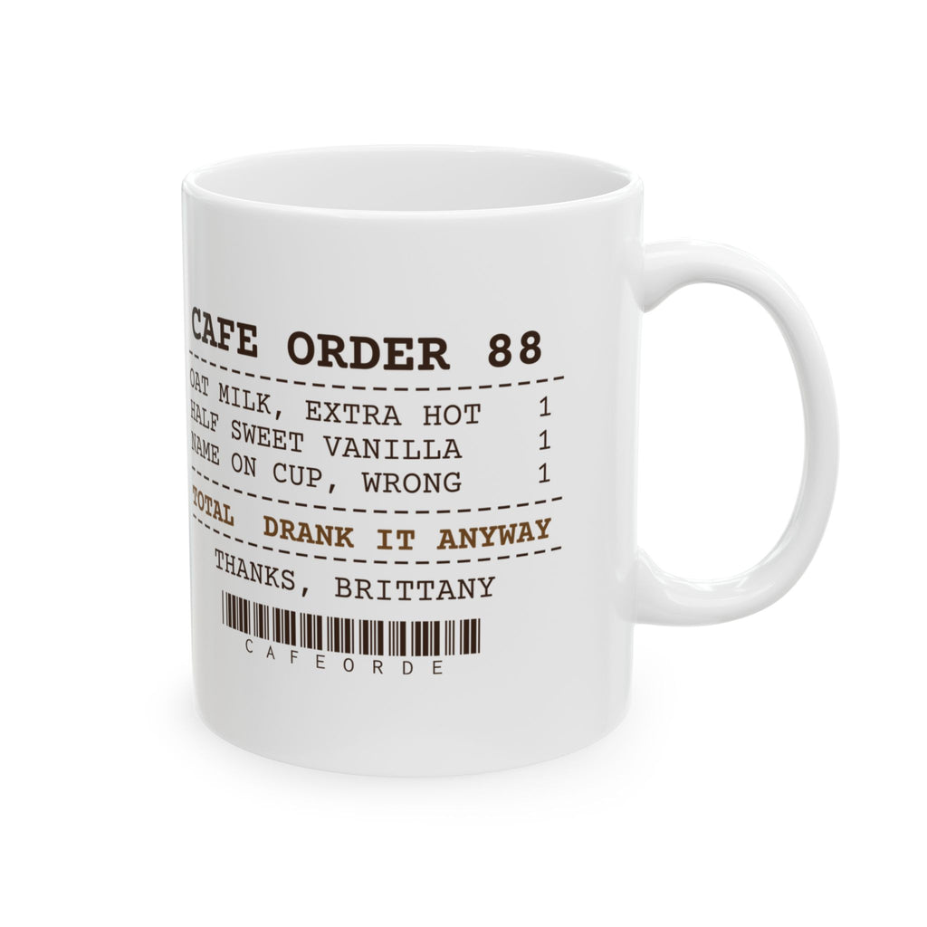 Funny Coffee Lover Mug Name Spelled Wrong Cafe Receipt