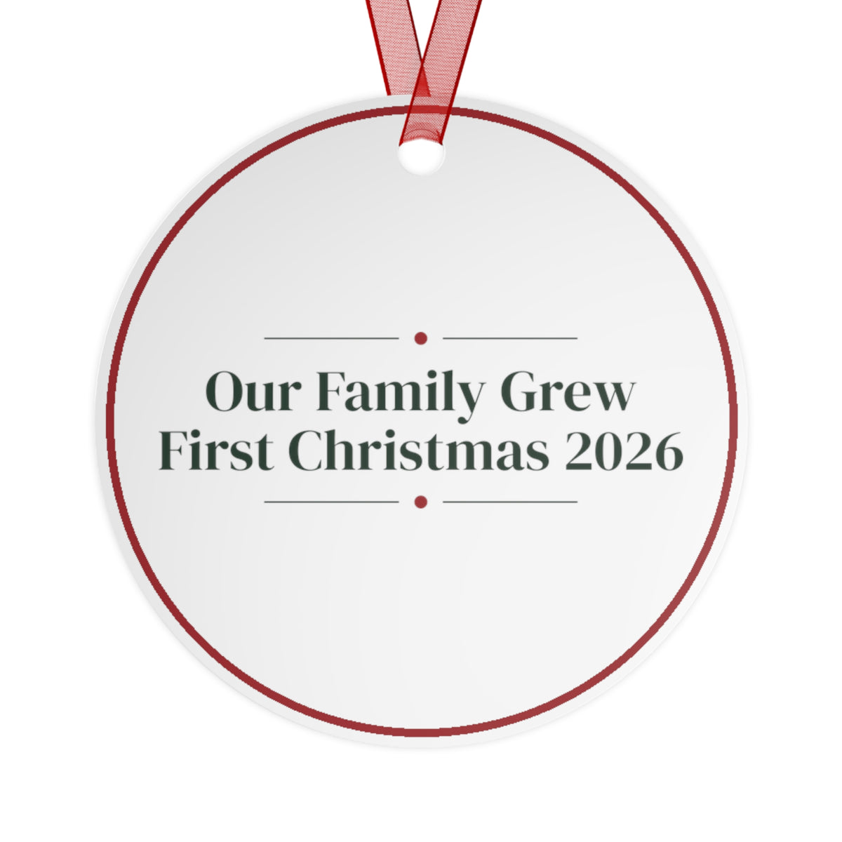 Babys First Christmas Ornament 2026 Our Family Grew