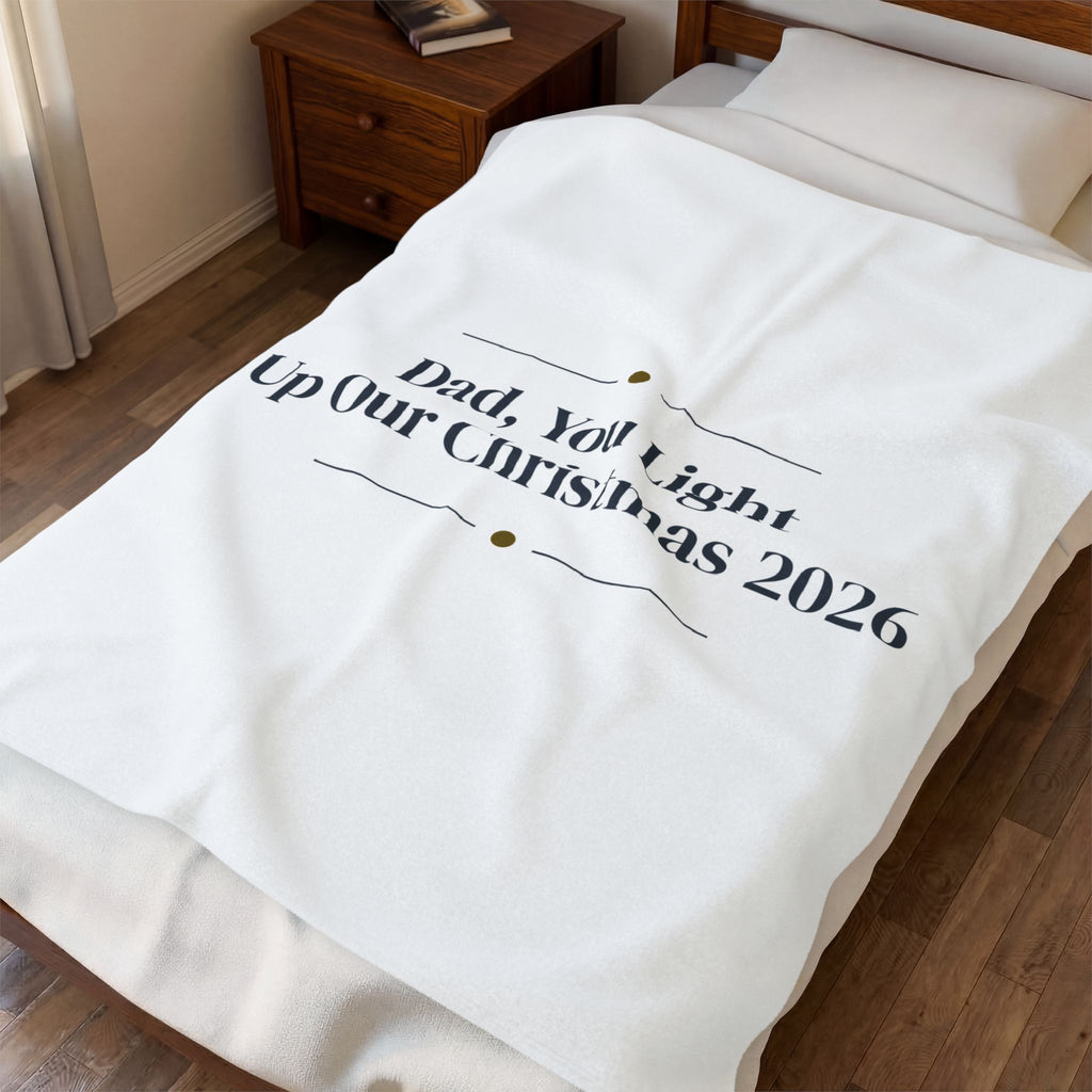Christmas Throw Blanket Dad You Light Up Our Christmas 2026 Keepsake