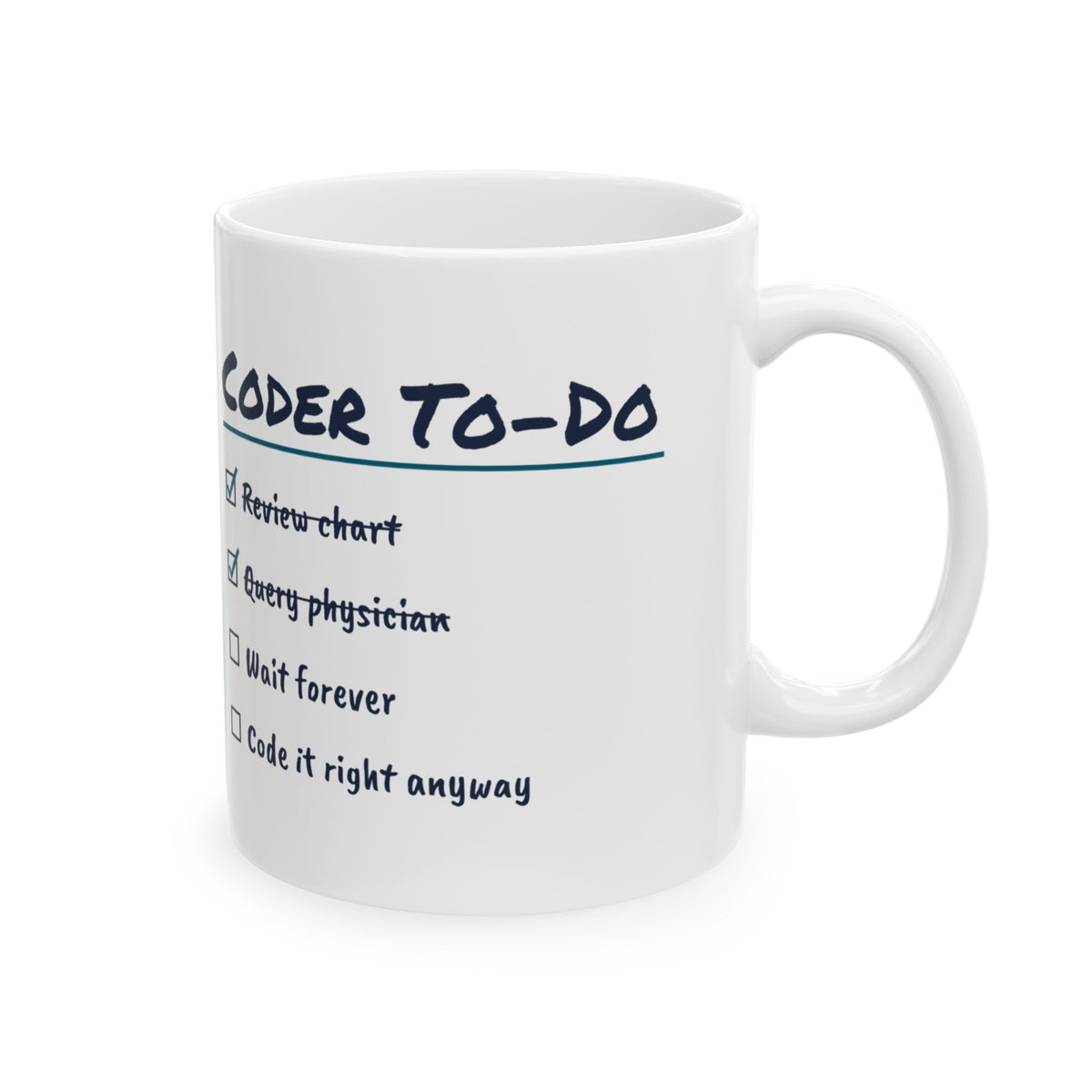 Medical Coder Coffee Mug Code It Right Anyway