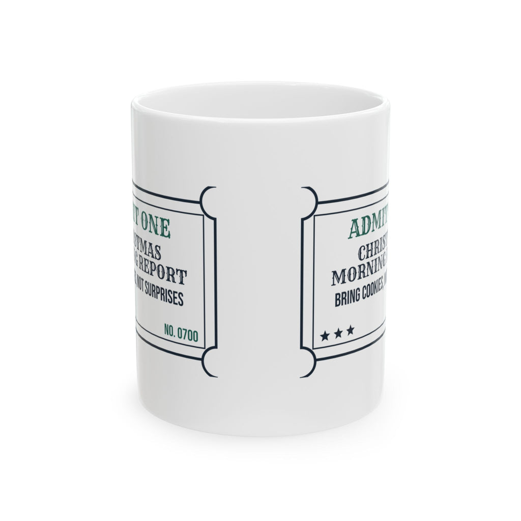 Funny Christmas Nurse Coffee Mug Christmas Morning Report Ticket