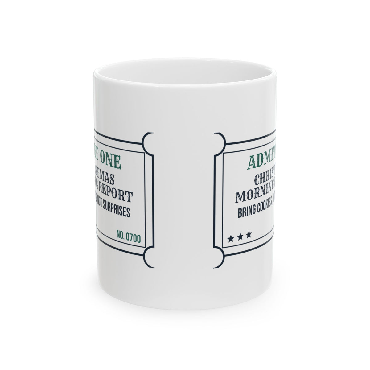 Funny Christmas Nurse Coffee Mug Christmas Morning Report Ticket
