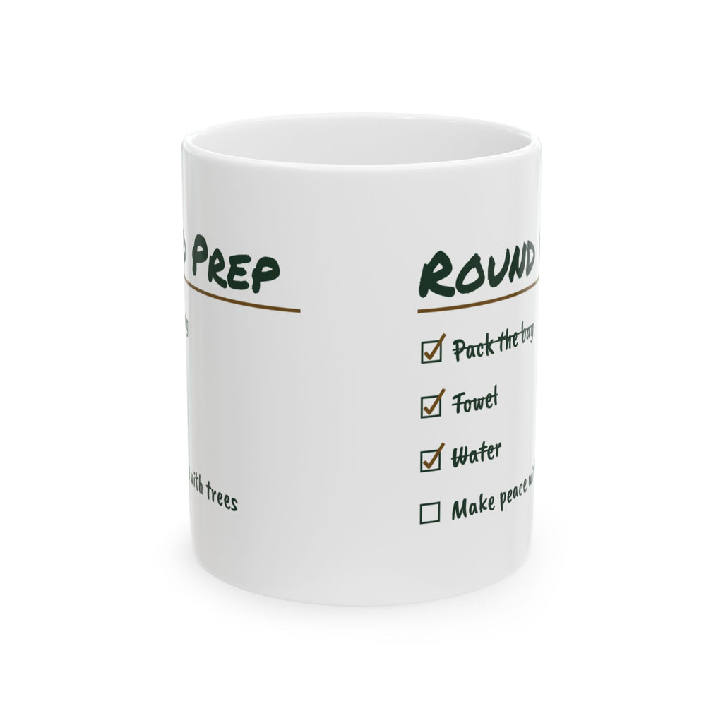 Funny Disc Golf Coffee Mug Round Prep Checklist