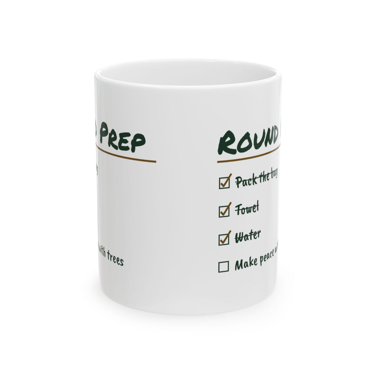 Funny Disc Golf Coffee Mug Round Prep Checklist