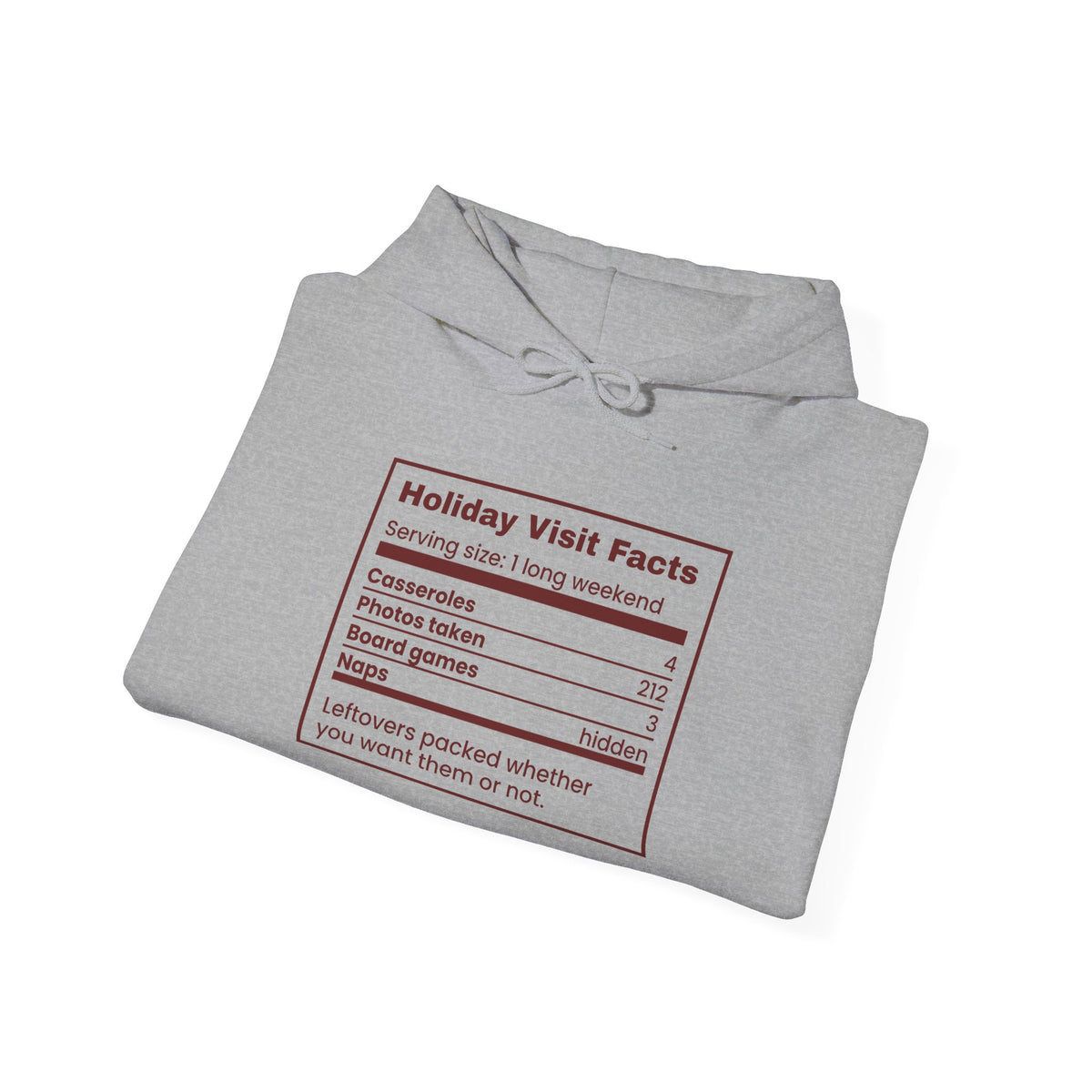 Funny Christmas In-Laws Hoodie Holiday Visit Facts Label