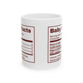 Funny Baby First Christmas Coffee Mug Baby Facts Nutrition Label