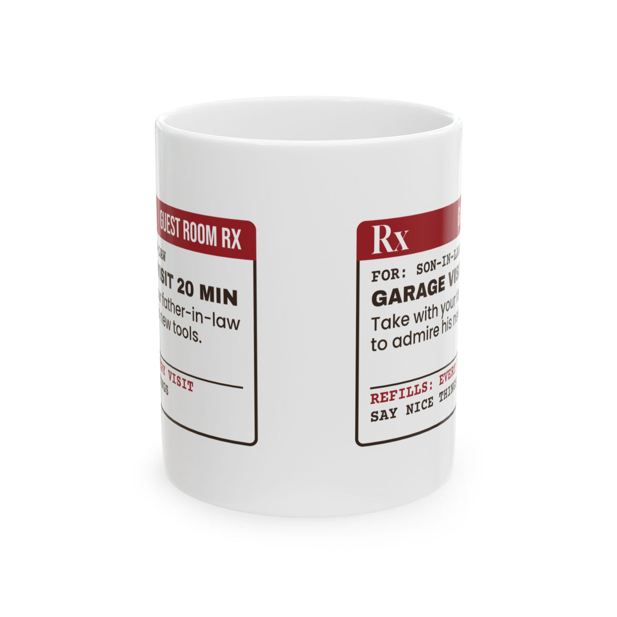 Funny Christmas Son In Law Coffee Mug Garage Visit Prescription