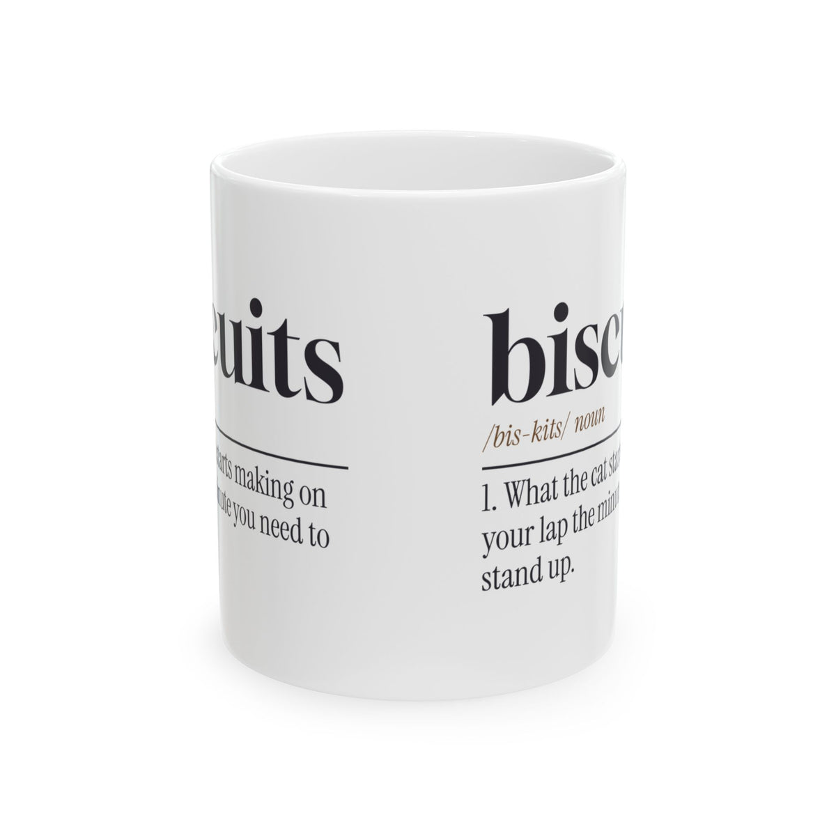 Funny Cat Mom Mug Can't Get Up She's Making Biscuits Cup