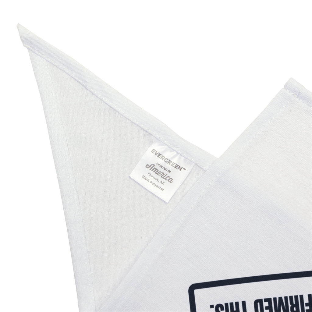 Funny Cat Dad Warning Label Dog Bandana For Cat Owners