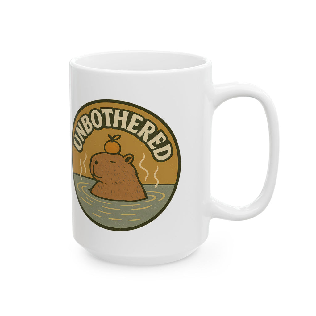 Funny Unbothered Capybara Hot Spring Chill Animal Coffee Mug