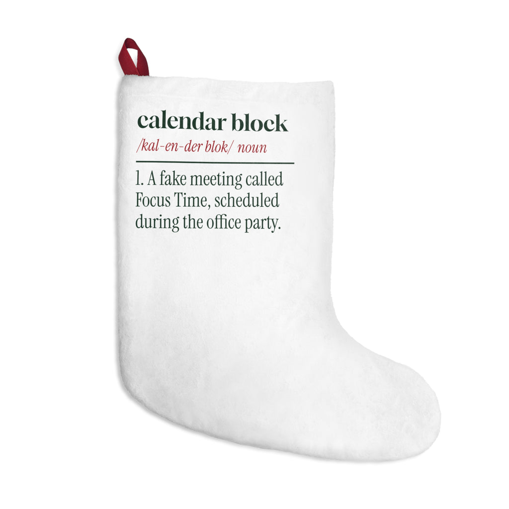 Funny Office Christmas Stocking Calendar Block Dictionary