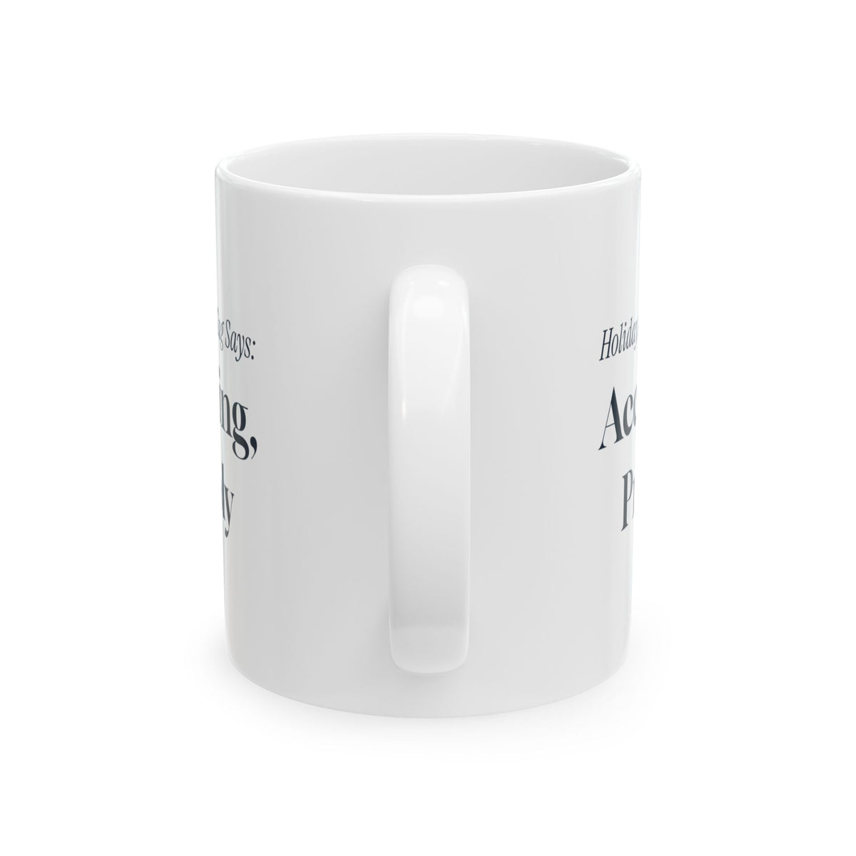 Funny Office Christmas Coffee Mug Holiday Party Name Tag Accounting