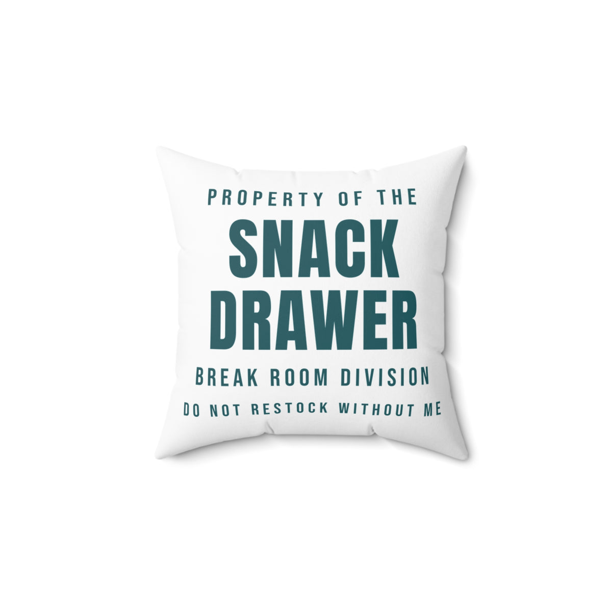 Funny Office Throw Pillow Property Of The Snack Drawer