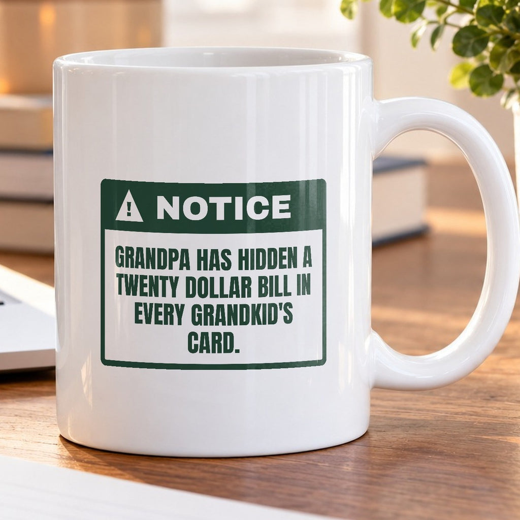 Funny Christmas Grandpa Coffee Mug A Twenty In Every Card Love Grandpa - photo 5