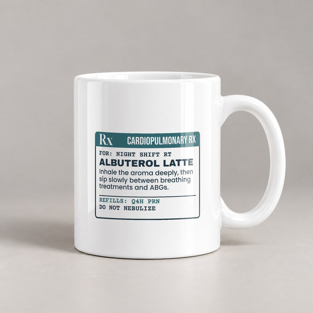 Respiratory Therapist Mug Albuterol Latte Prescription Label - photo 1