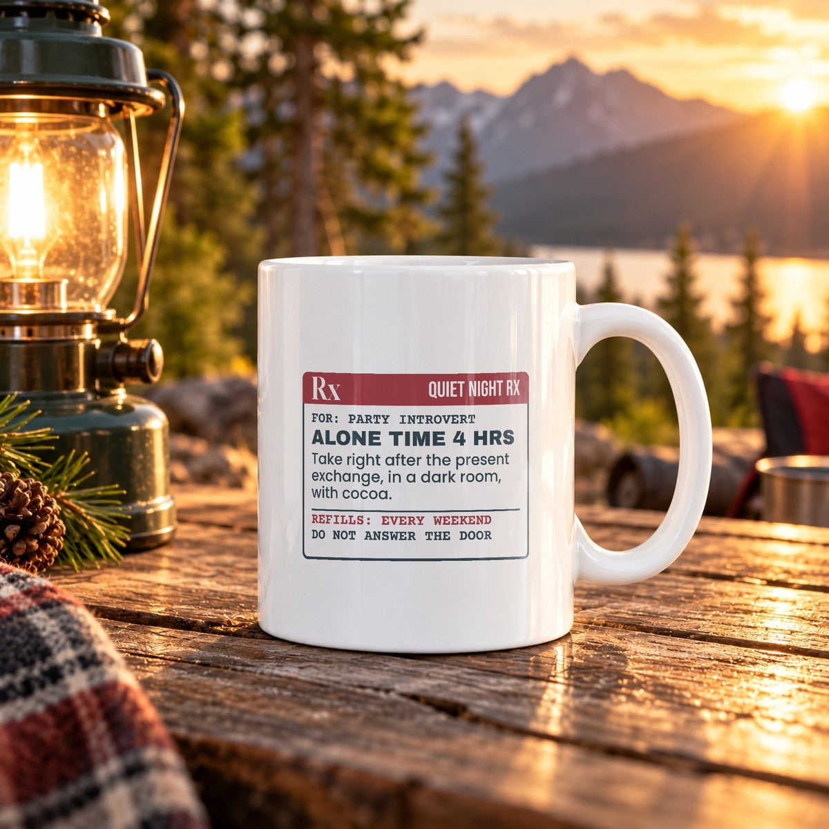 Funny Christmas Coffee Mug Alone Time Prescription For Introverts - photo 3