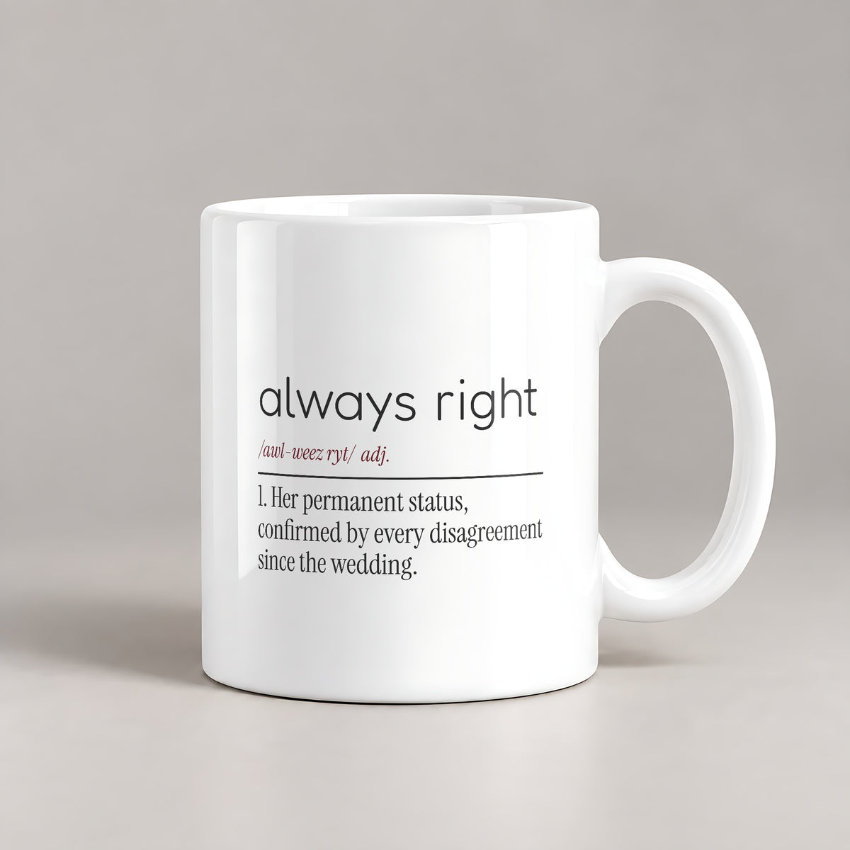 Funny Wife Coffee Mug Always Right Confirmed For Wife - photo 1