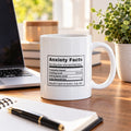 Funny Anxiety Facts Coffee Mug Fireworks Dog Nutrition Label For Moms - photo 1