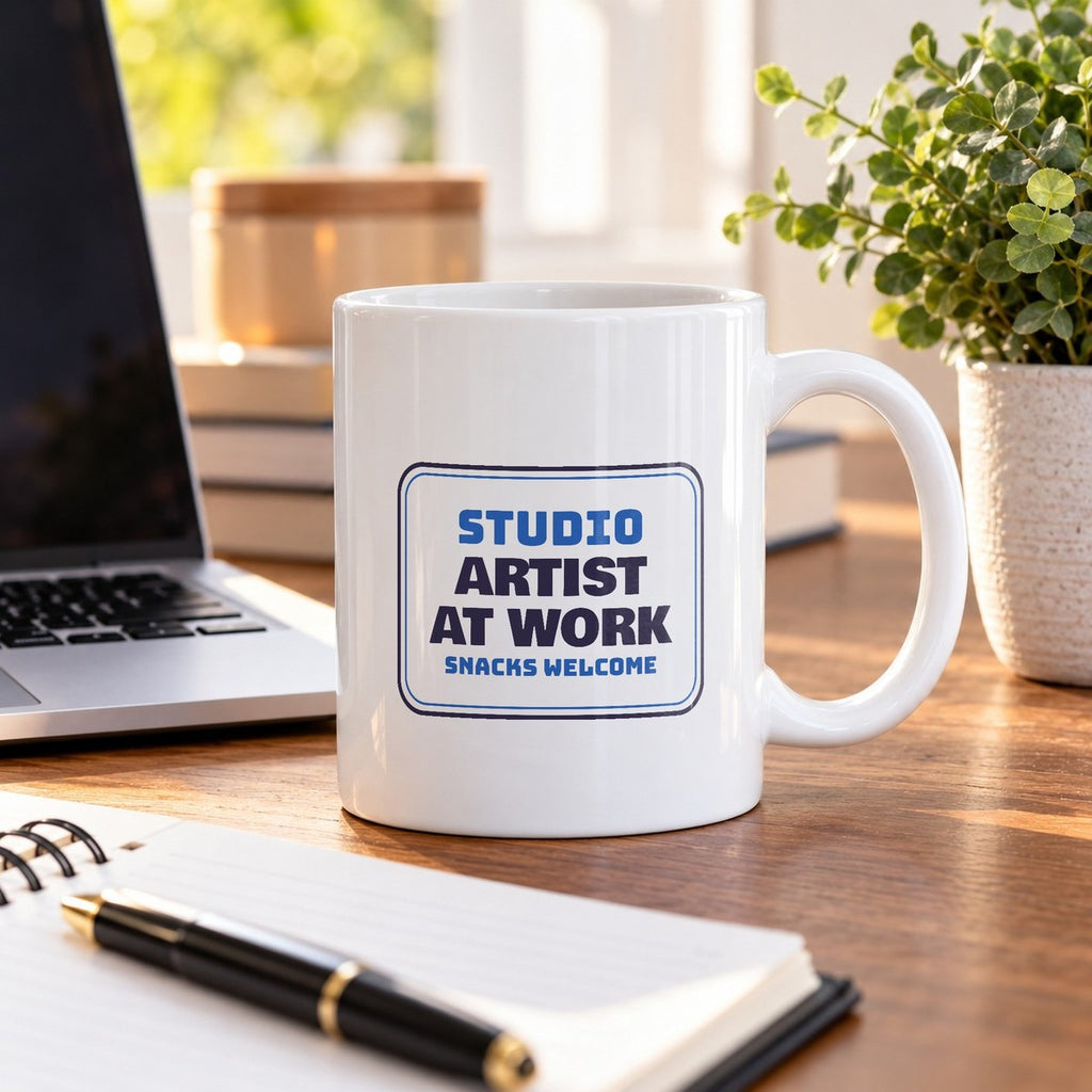 Artist Coffee Mug Artist At Work Snacks Welcome Studio Sign - photo 1