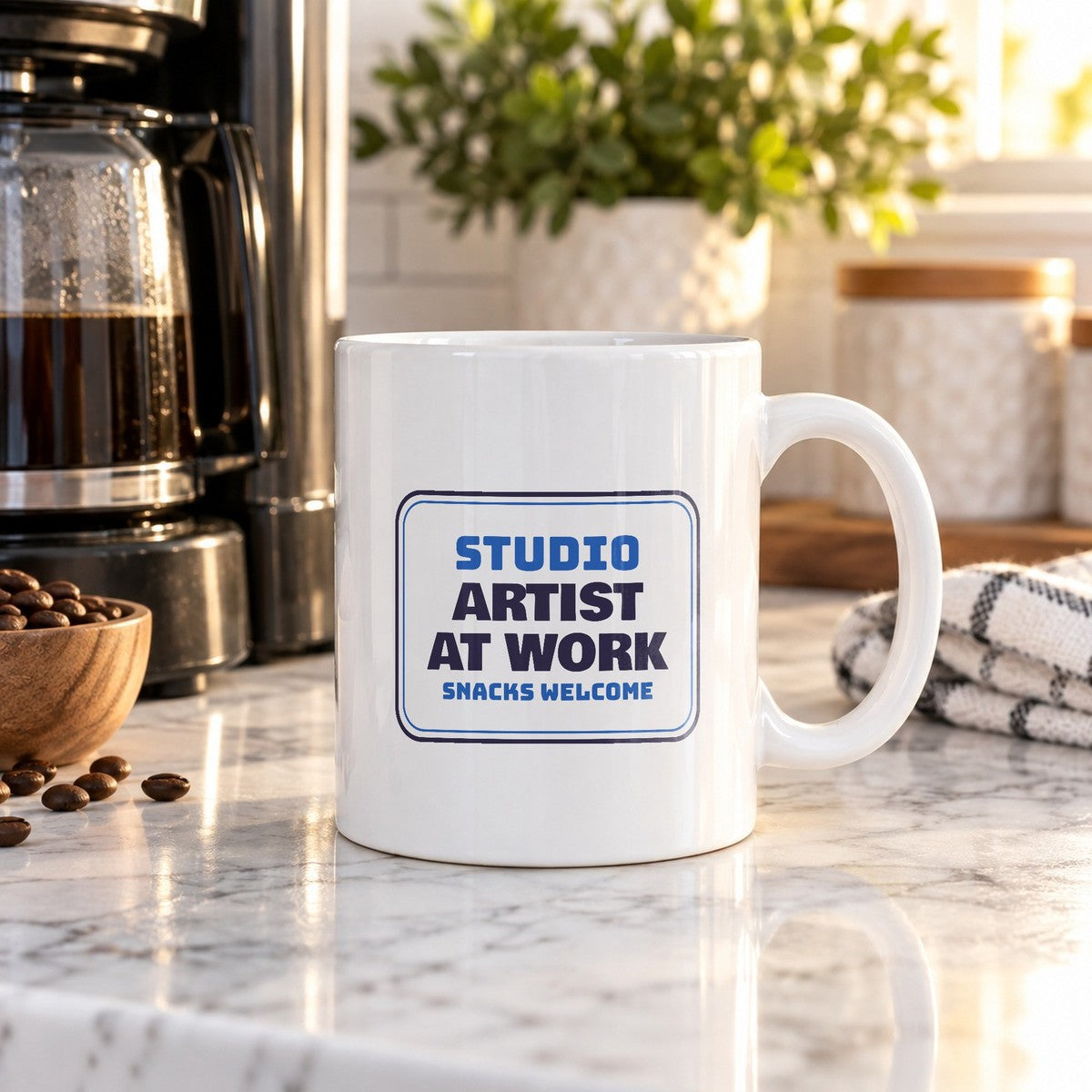 Artist Coffee Mug Artist At Work Snacks Welcome Studio Sign - photo 3