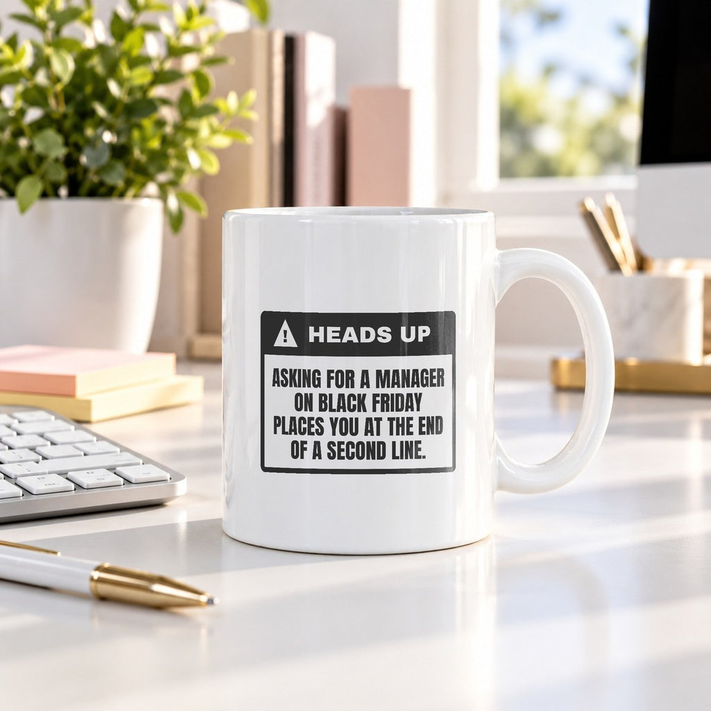 Funny Christmas Retail Coffee Mug Ask For A Manager Join A Second Line - photo 3