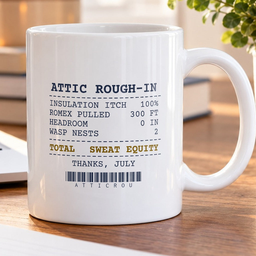 Funny Electrician Coffee Mug Attic Rough-In Receipt For Electricians - photo 5