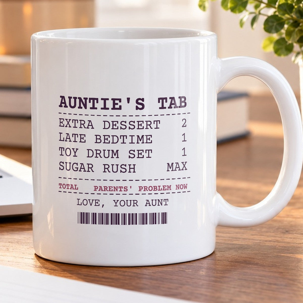 Funny Aunt Coffee Mug Sent Home Sugared Up Receipt For Aunts - photo 5