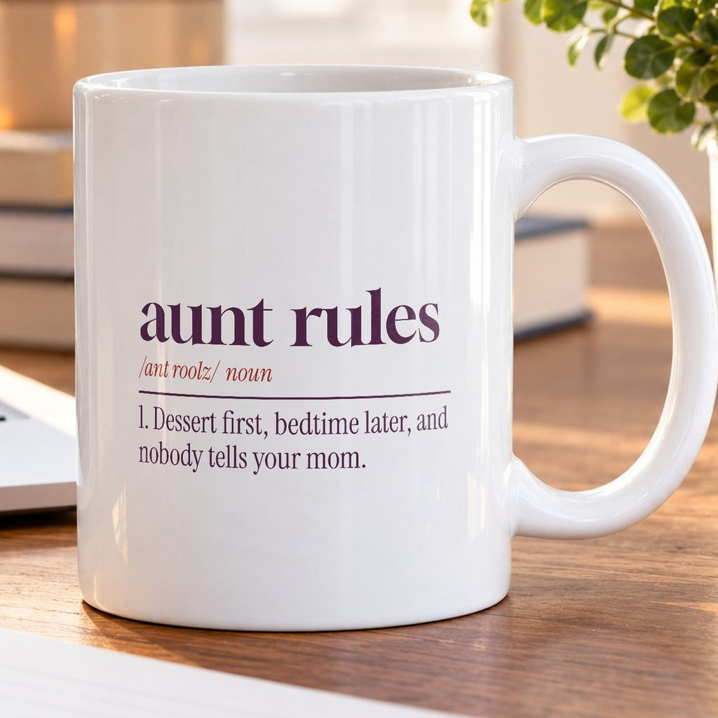Funny Aunt Coffee Mug Aunt Rules Dictionary Definition For Aunties - photo 5
