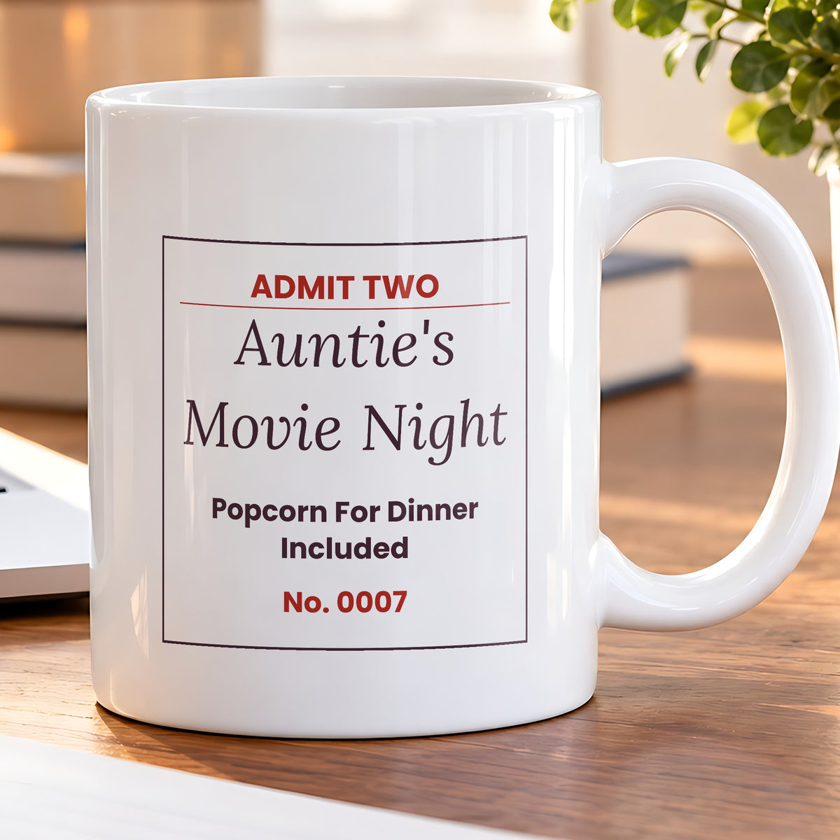 Funny Aunt Coffee Mug Aunties Movie Night Ticket Popcorn For Dinner - photo 5