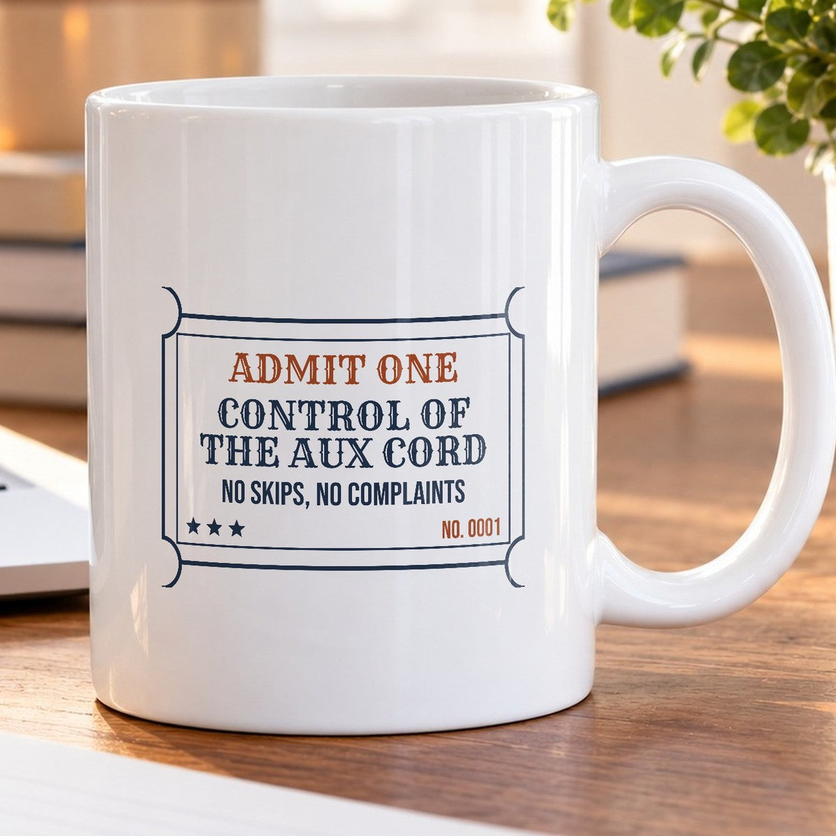 Aux Cord Control Coffee Mug Admit One - photo 5
