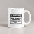 Funny Cycling Coffee Mug Average Speed First Hello Second - photo 1