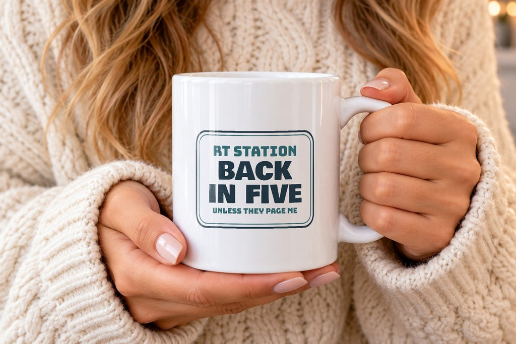 Respiratory Therapist Mug Back In Five Unless They Page Me Sign - photo 1