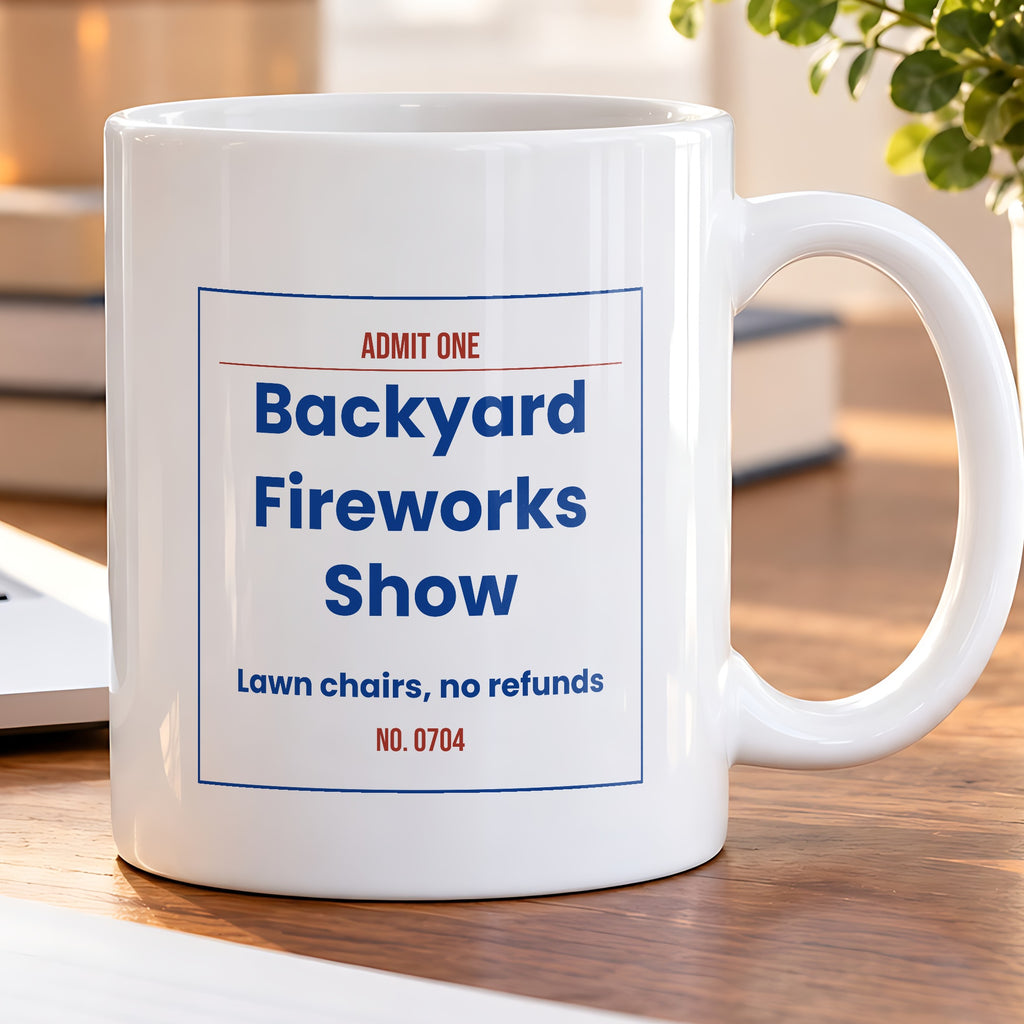 Funny Fourth Of July Ticket Coffee Mug Fireworks Show For Host - photo 5