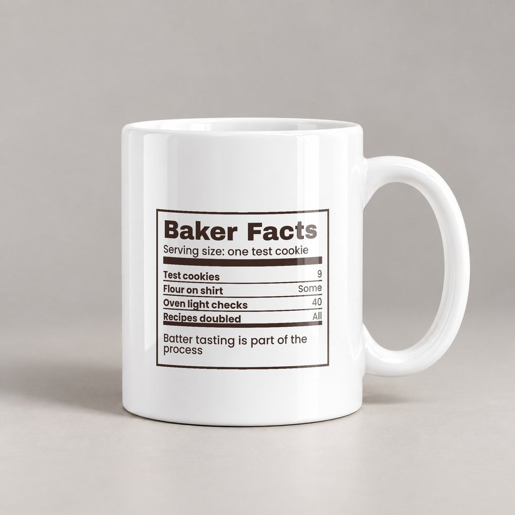 Funny Baking Mug Forty Oven Light Checks Baker Facts For Bakers - photo 2