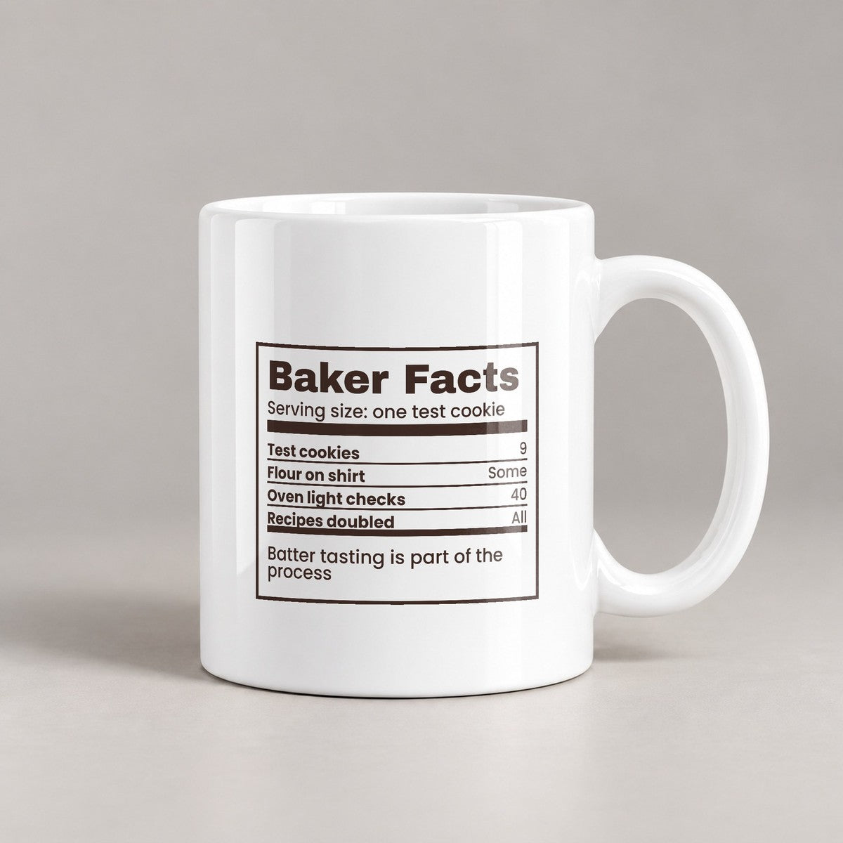 Funny Baking Mug Forty Oven Light Checks Baker Facts For Bakers - photo 2