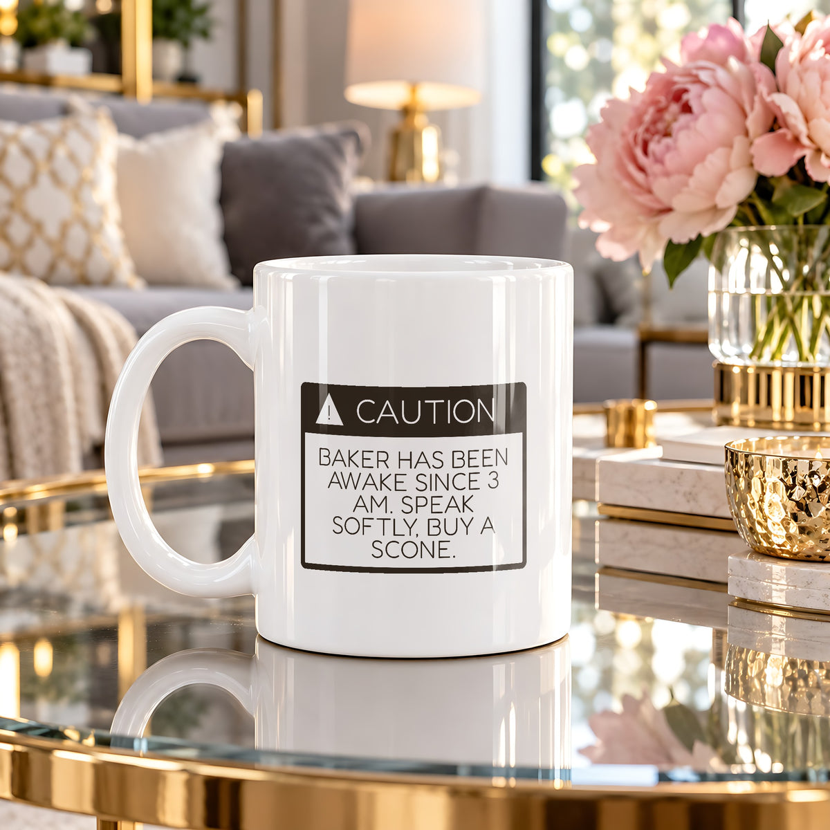 Funny Baker Coffee Mug Caution Speak Softly Buy A Scone - photo 4