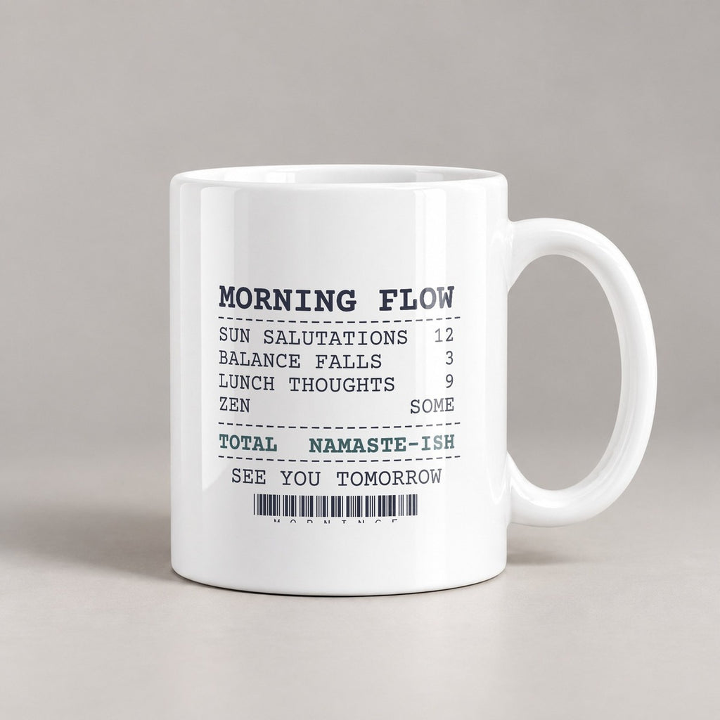 Funny Yoga Coffee Mug Balance Falls 3 Thoughts About Lunch 9 - photo 2