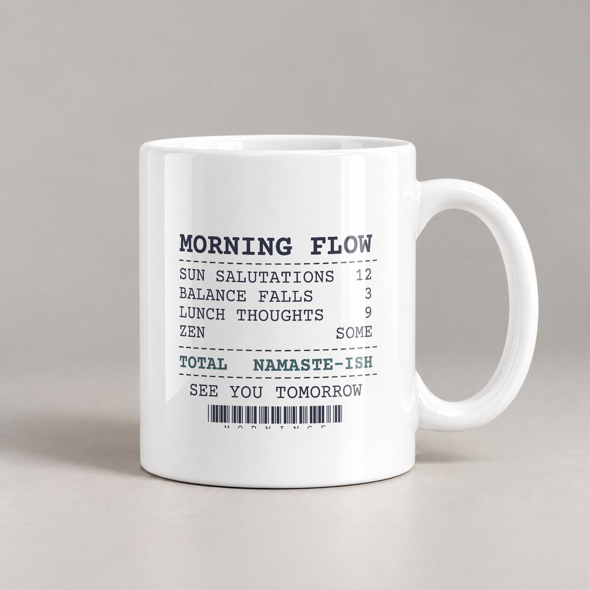 Funny Yoga Coffee Mug Balance Falls 3 Thoughts About Lunch 9 - photo 2