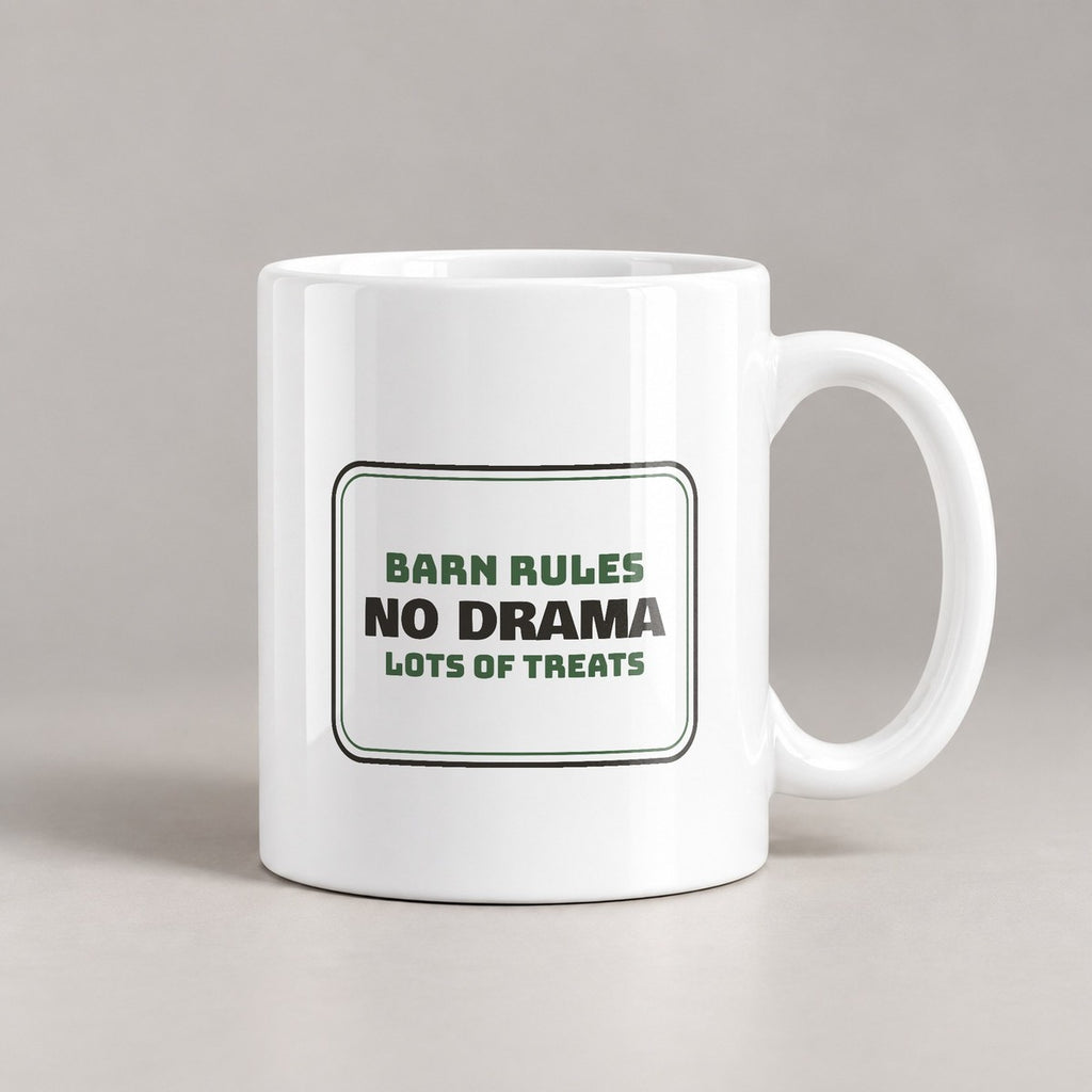Barn Rules No Drama Coffee Mug For Horse Girls - photo 2